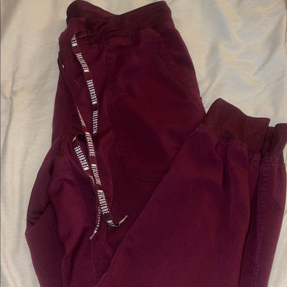 Med couture wine Jogger Pants